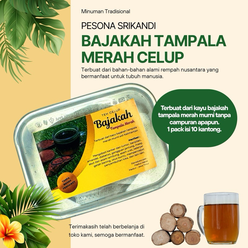 

Teh Celup Bajakah Tampala Merah isi 10 kantong