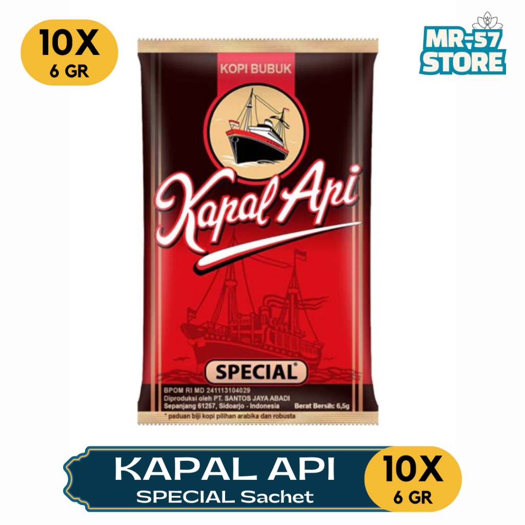

Kopi Kapal Api Special Merah Sachet isi 10 Sachet (1 Renceng isi 10 pcs @6gr)