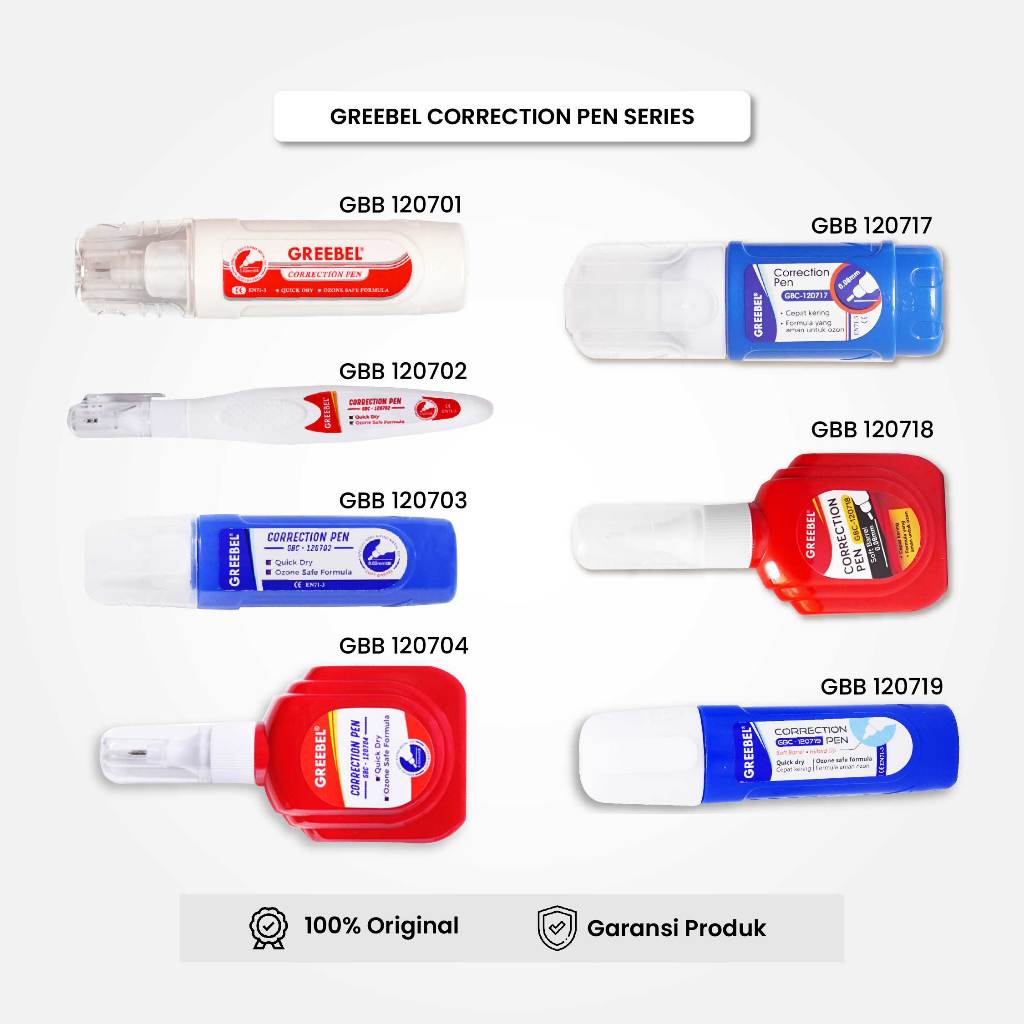 

GREEBEL Tipe X Koreksi Pena (PCS) Correction Pen Tip X