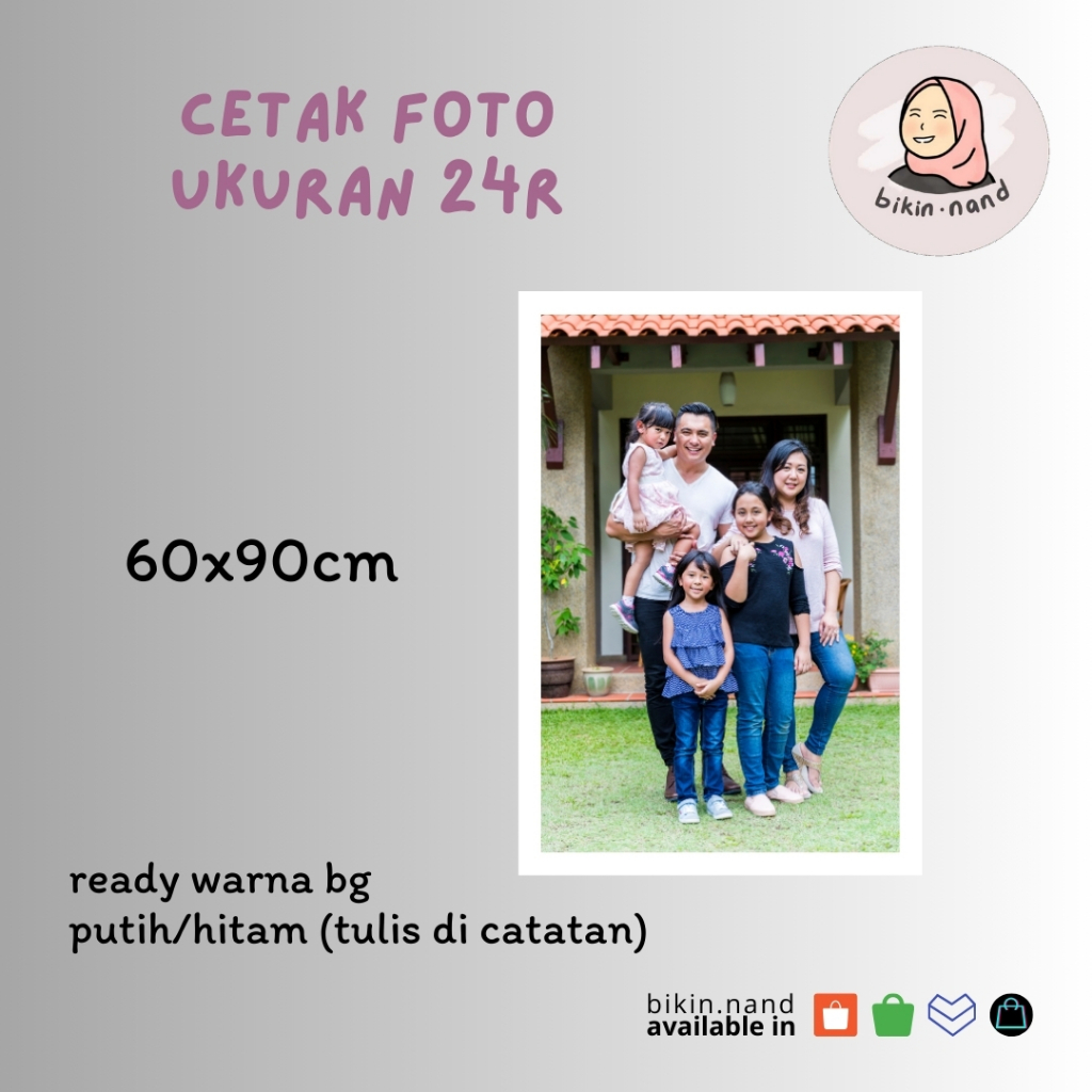 

CETAK FOTO 24R (60x90cm) - TANPA MINIMUM PEMESANAN - Murah PROSES KILAT Berkualitas