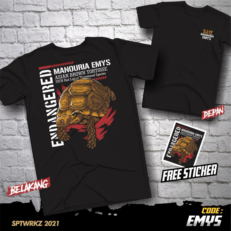 Kaos-kura Monauria Emys T-Shirt-EMYS