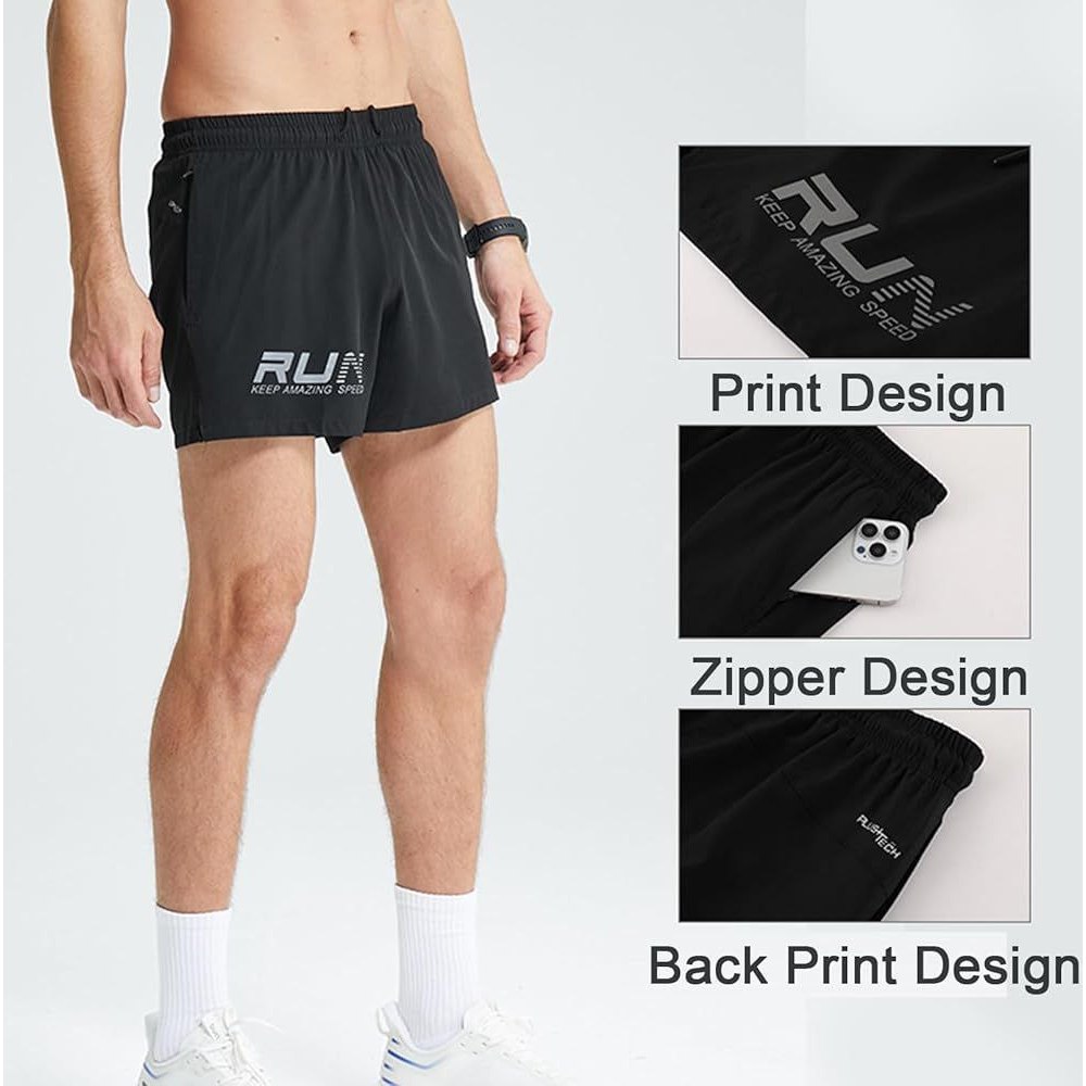 Celana Pendek Pria Lari Gym Jogging Parasut Ringan Resleting Nyaman