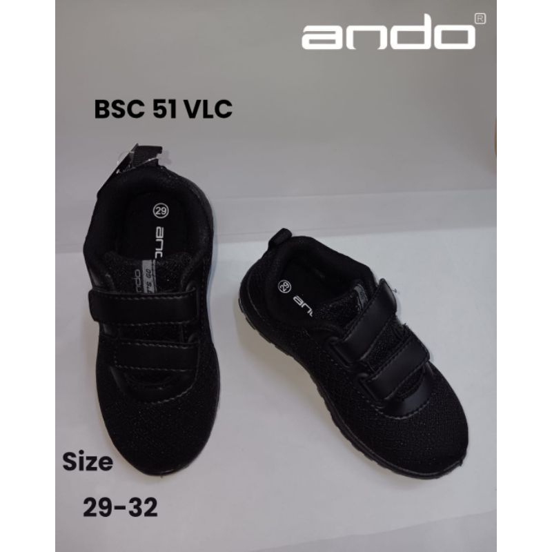 SEPATU SEKOLAH ANDO / SEPATU SEKOLAH KECIL / SEPATU HITAM POLOS / SEPATU HITAM PUTIH
