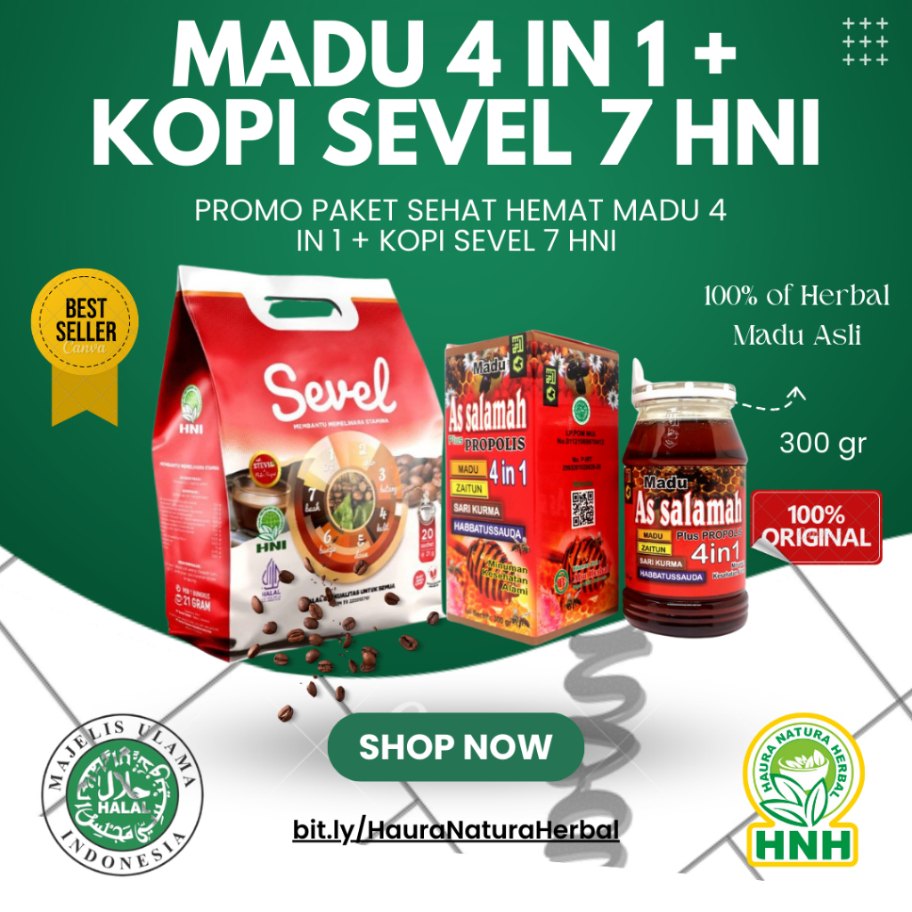 

Kopi Sevel 7 HNI + Madu 4 in 1 - Paket Sehat Hemat