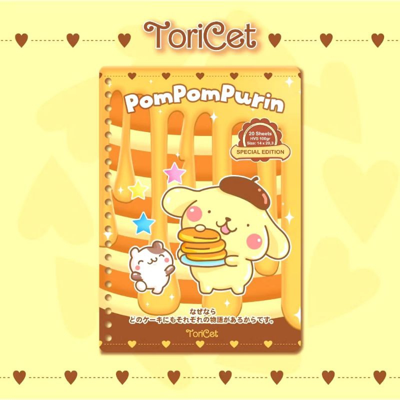 

Loose Leaf/Kertas Binder A5 Toricet - pompompurin 02 ( pan cake ) l