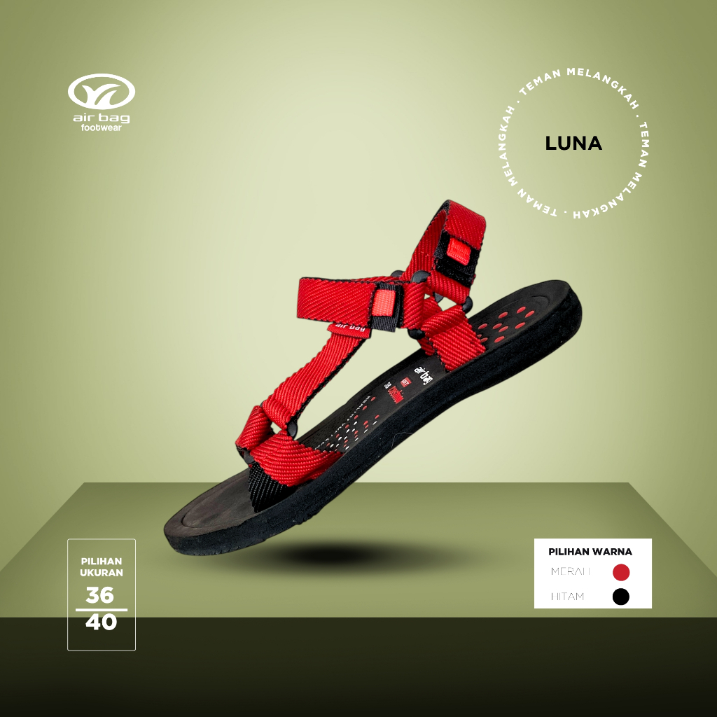 LUNA Airbag Footwear - Sandal Gunung Wanita Sandal Hiking Sandal Outdoor Travelling Original