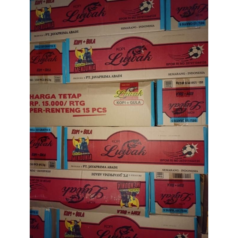 

Kopi Luwak Hitam Luwak Duo Kopi + Gula ( 1 Karton )
