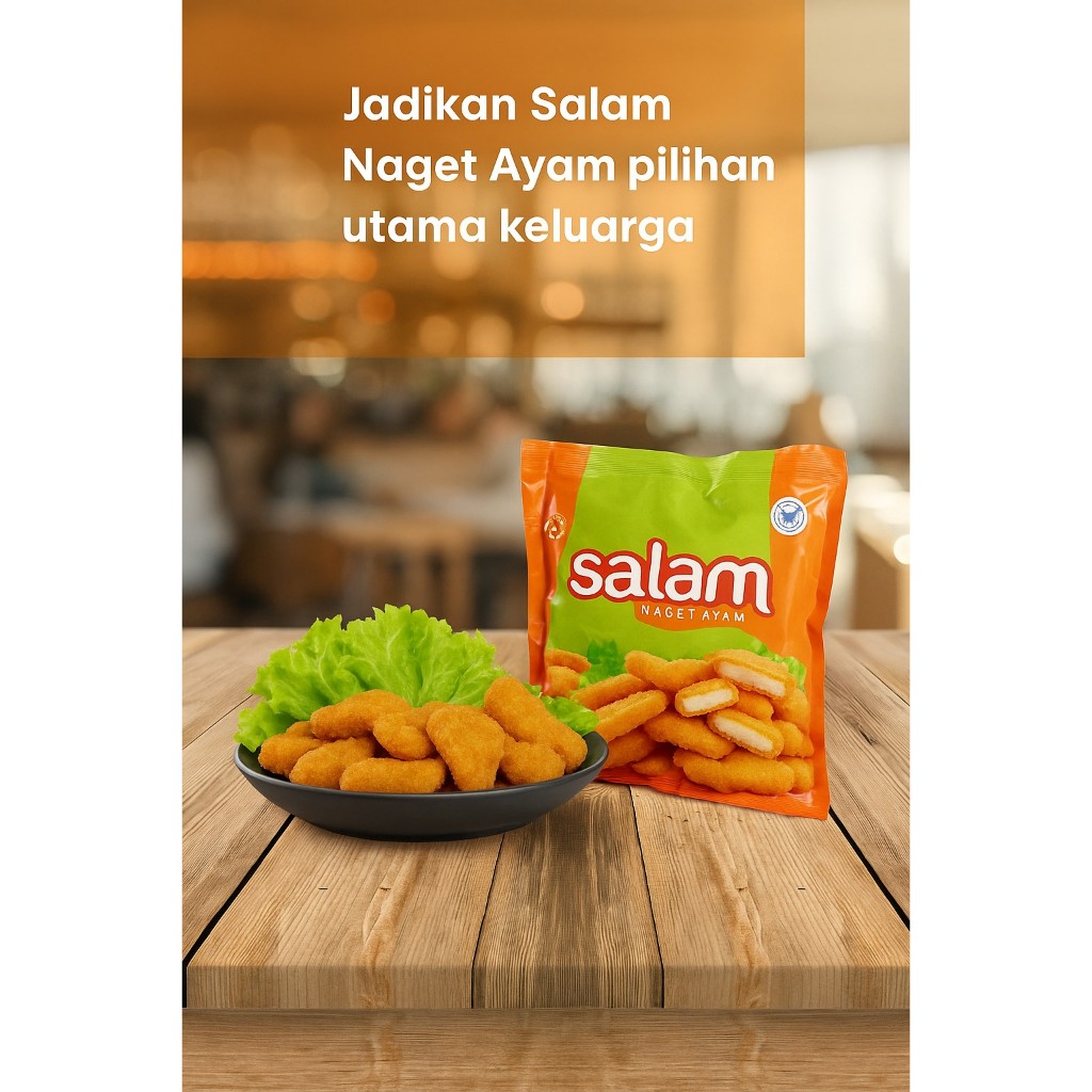 

Salam Nugget 500gr Sensasi Nuget kaki 5 dengan Rasa bintang 5