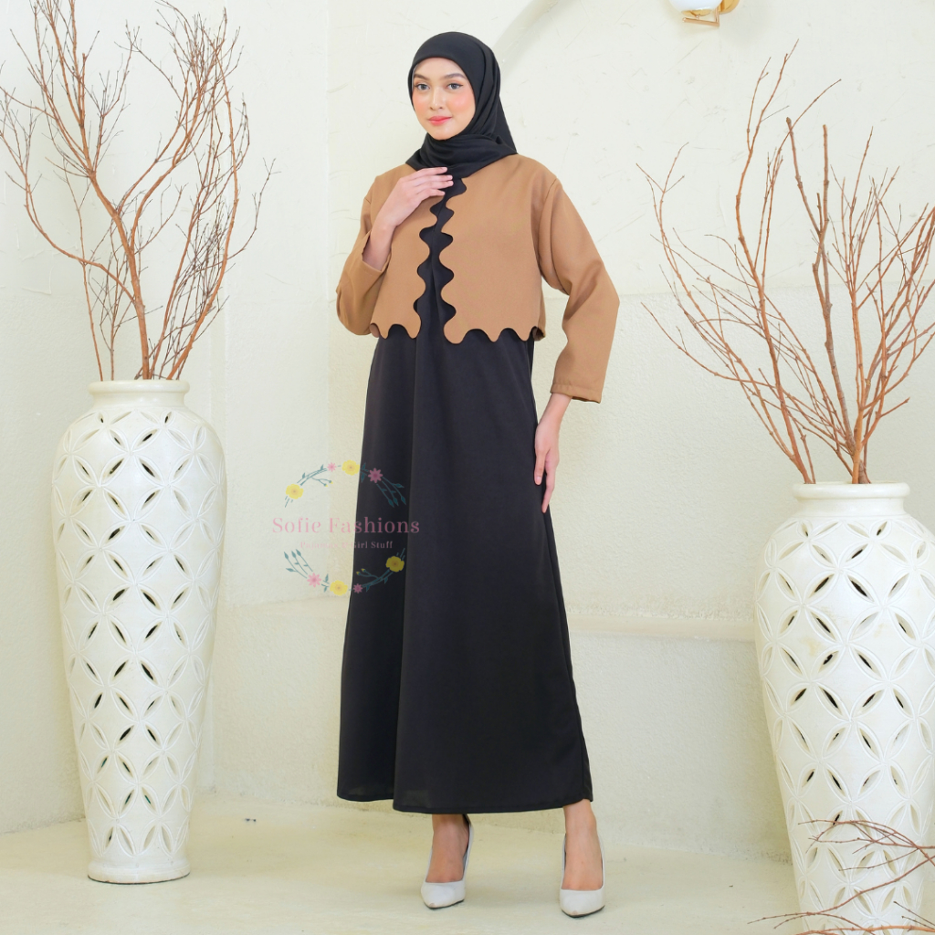 NJW - SETELAN DRESS WANITA SORAYA CARDIGAN BLAZER DAN INNER DRESS - GAUN WANITA