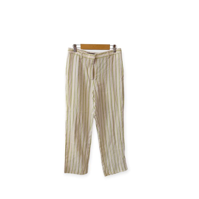 Loro Piana White & Green Stripe long Pants