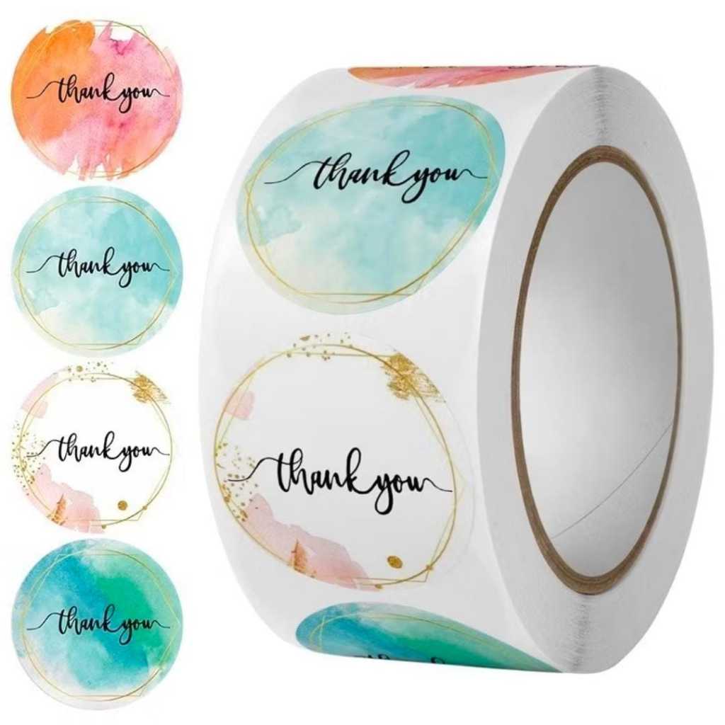 

Stiker Thank you Roll 500 Pcs Stiker Thank you Tempel HL0596 Y1732