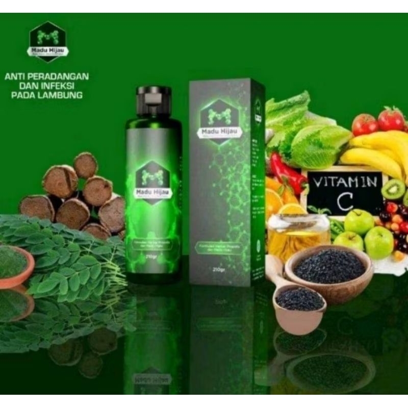 

TERLARIS - MADU HIJAU 210ML ORIGINAL - MADU MURNI MADU HERBAL