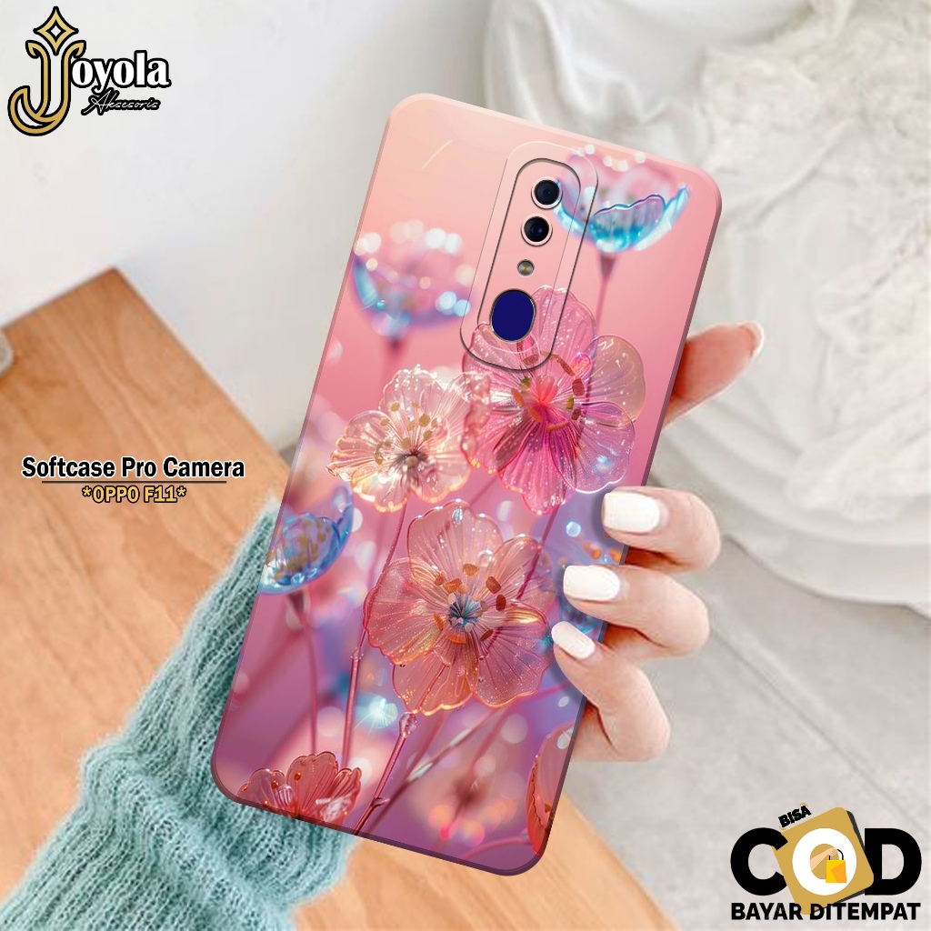 JOYOLA Case OPPO F11 - Fashion Case Bunga - Softcase OPPO F11 - Pro Camera - Casing OPPO F11 - Kesin