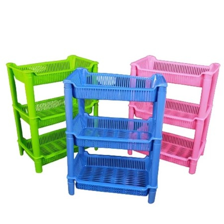 RAK MAP KECIL SUSUN 3 rak buku plastik susun 3 rak plastik serbaguna rak 3 susun plastik