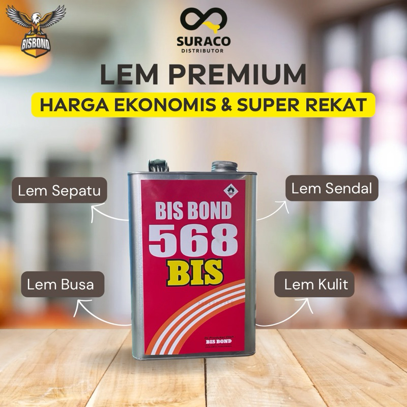 BISBOND Lem Kuning 568 BIS Lem Super Kuat Sepatu Sendal Kulit Tas Lem Serbaguna