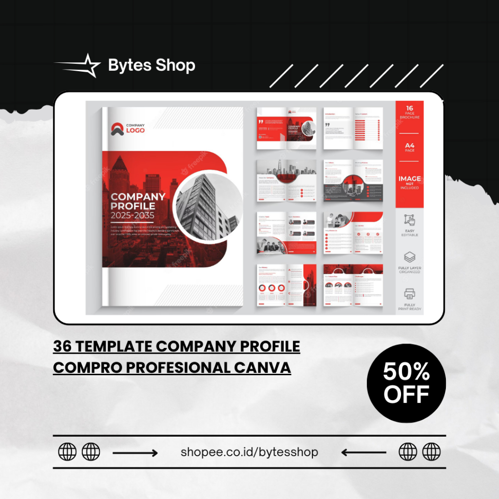36 Template Company Profile Compro Profesional Canva