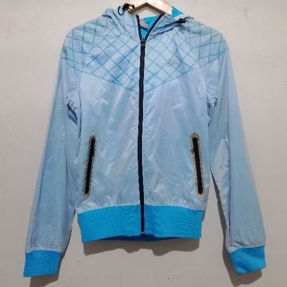 Jacket Windbreaker Nike Paracute Baby Blue Sportswear Y2K Running Second Original Preloved