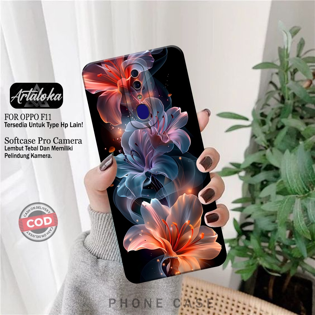 Case Hp Oppo F11 Terbaru - Fashion Case Bunga - Softcase Oppo F11 - Casing Oppo F11 - Kesing Oppo F1