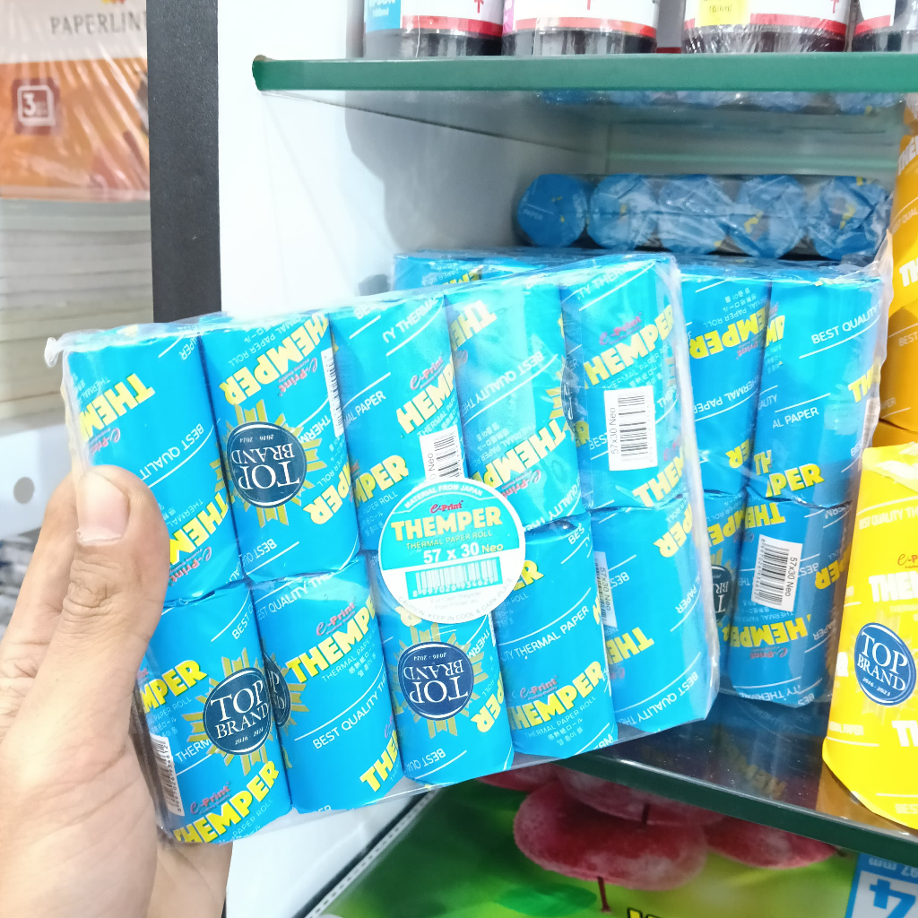 

1 PAK EPRINT KERTAS TERMAL 57x30 58x30 THERMAL PAPER ROLL PRINTER KASIR BRI LINK