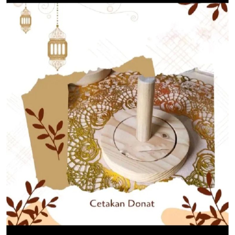 CETAKAN DONAT KAYU, CETAKAN DONAT SATU SET, CETAKAN DONAT KAYU+pembolong
