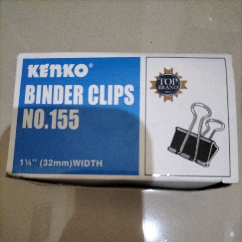 

1 Box Isi 12Pcs Binder Clips No.155