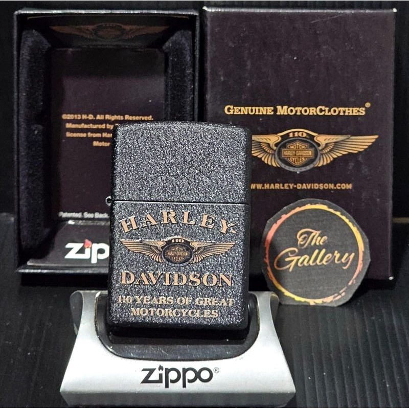 ORIGINAL ZIPPO OFFICIAL HD HARLEY DAVIDSON 110TH ANNIVERSARY TAHUN 2013 VERY RARE