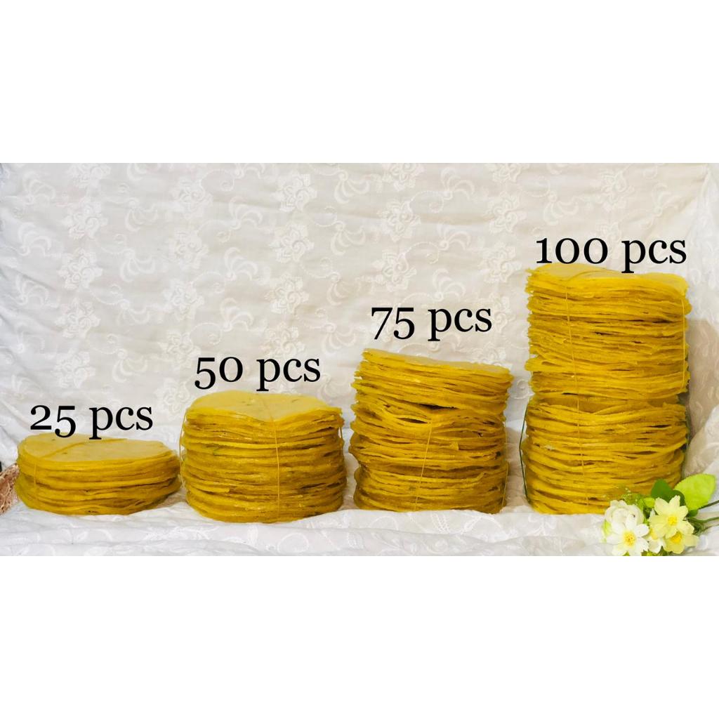 

( Promo Temurah ) Karupuak Gambok Ubi/Singkong Khas Sijunjung Isi 50 Pcs / Opak Lebar Kuah Sate /Kerupuk Paket Usaha )