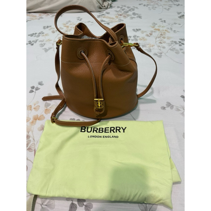 Tas Bucket Premium KW Burberry - Coklat Muda