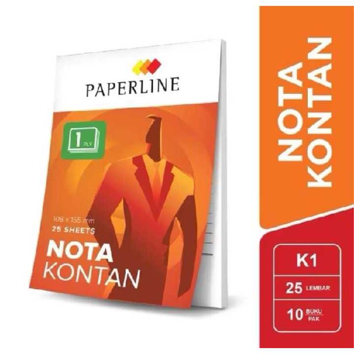 

(1 PACK ) Nota Kontan Paperline Kecil NCR 1 ply 50 Lembar 1 PACK ISI 10 BIJI