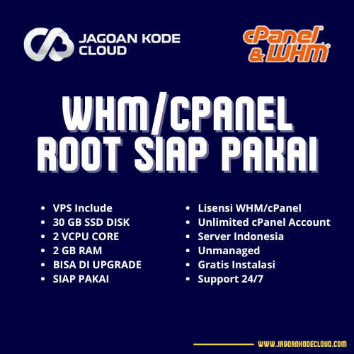 cPanel/WHM Root Siap Pakai Bisa Diperpanjang