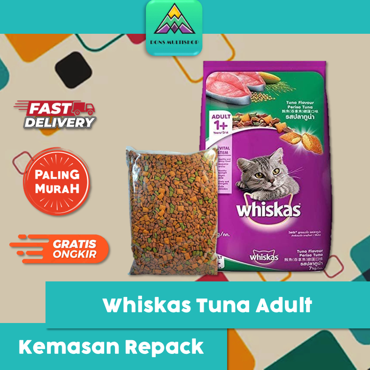 Whiskas Tuna Adult 1Kg Repack | Whiskas Kering Tuna Kemasan 1Kg