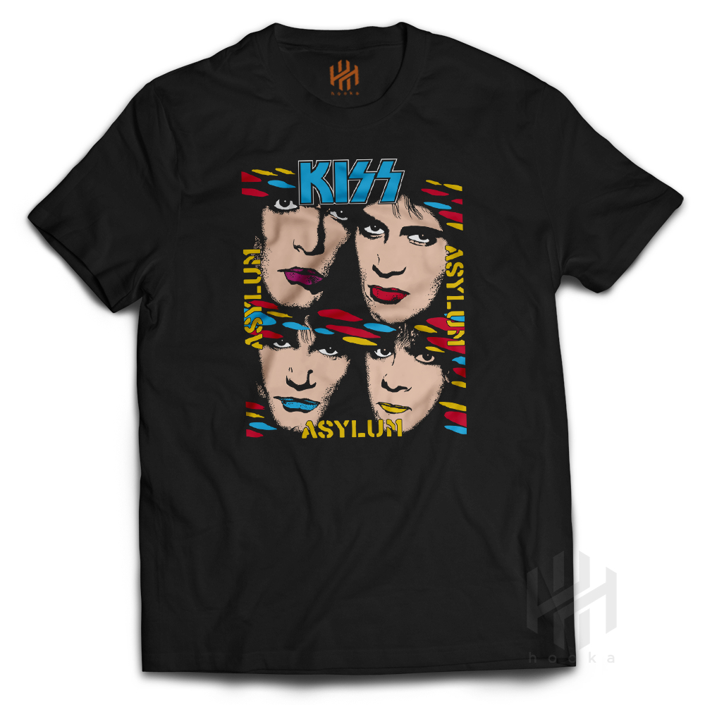 Kaos Metal KISS Asylum Tshirt Bootleg Baju Band Distro