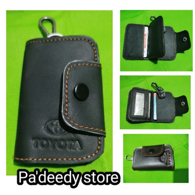 Dompet Gantungan Kunci Kulit Asli Toyota / Keychain Gantungan Kunci Mobil Kulit
