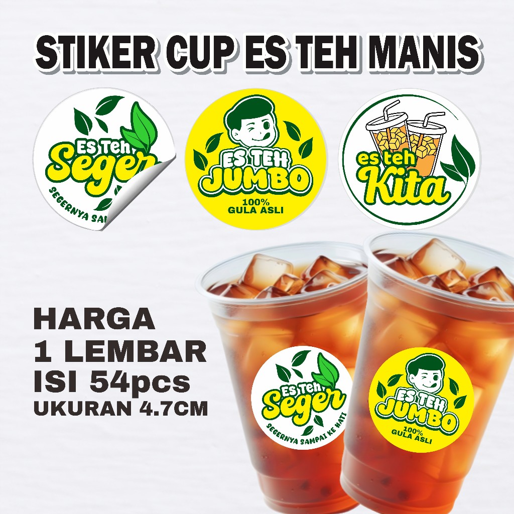 

STIKER ES TEH | STIKER ES TEH VIRAL | STIKER ES TEH JUMBO | CETAK STIKER ESTEH | STIKER CUP ES TEH