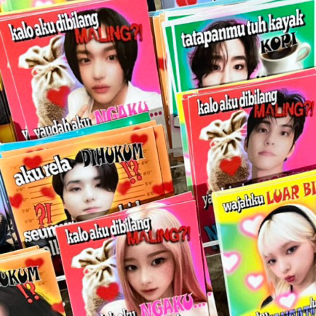 

[ready stock] gombal nih yee... sticker kpop group riize skz svt day6 aespa