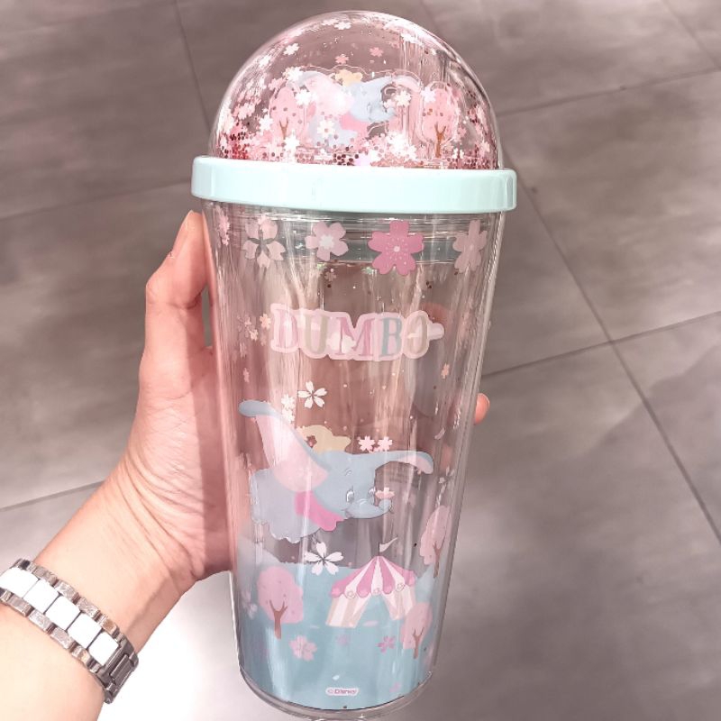 BOTOL MINUM TUMBLER CUP DISNEY DUMBO / CHIP N DALE /  MARIE CAT 480ML
