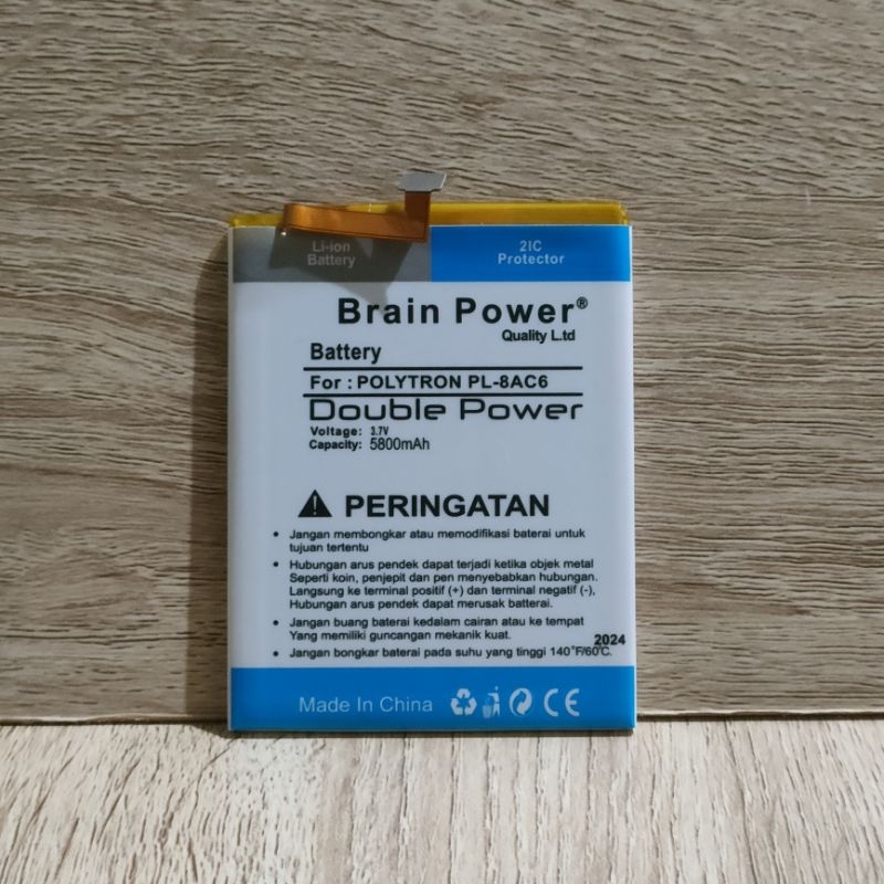Baterai Batre Polytron Prime 7 P500 PL-8AC6 Double Power Battery Batrai Hp
