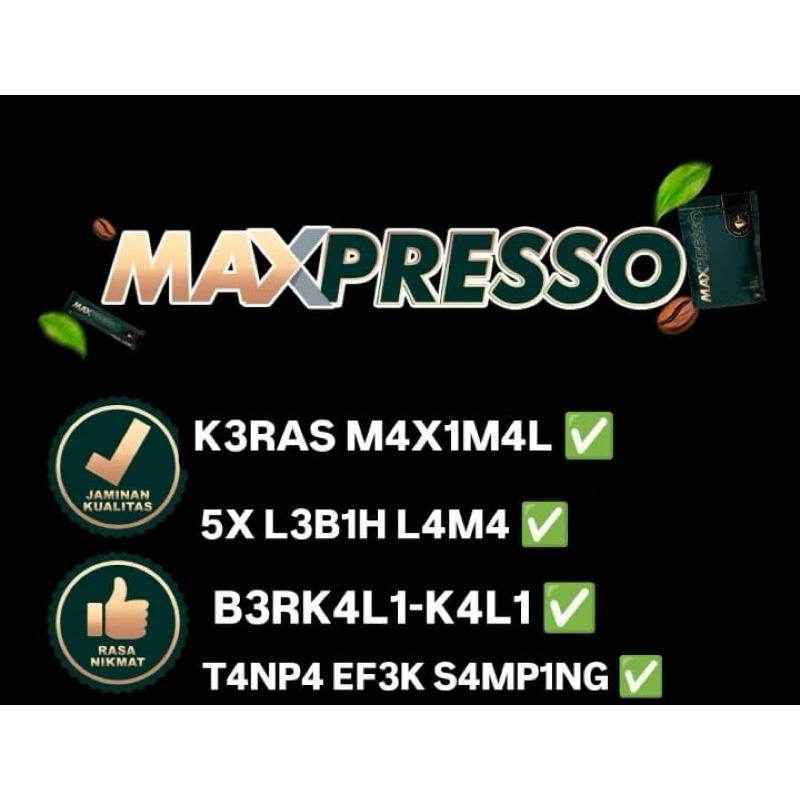 

MAXPRESSO HWI Original 100% Ginseng Stamina Pria 5 Sachet / Maxpreso Coffee Herbal / Kopi Maxpresso HWI Asli
