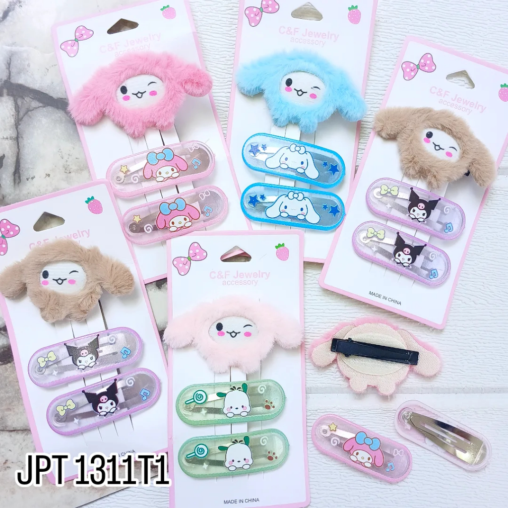 JPT 1311T1 - ISI 12 KARTON JEPIT 3IN1 BUAYA SET TIK TOK SANRIO
