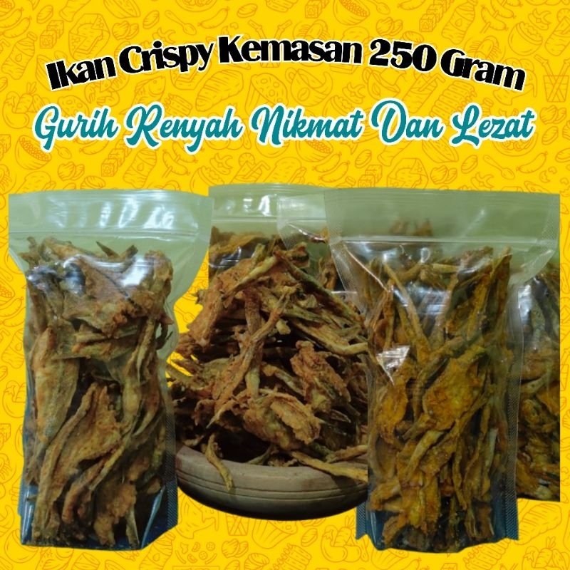 

Ikan Crispy Gurih Kriuk Renyah Original 250 Gram Siap Santap Snack Seafood Fish Lezat Mantap Halal ( Cod )