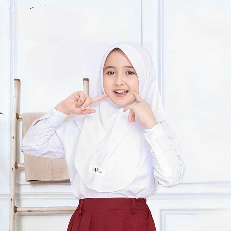 Hijab Bergo Hamidah Jersey Kerudung Anak Sekolah SD