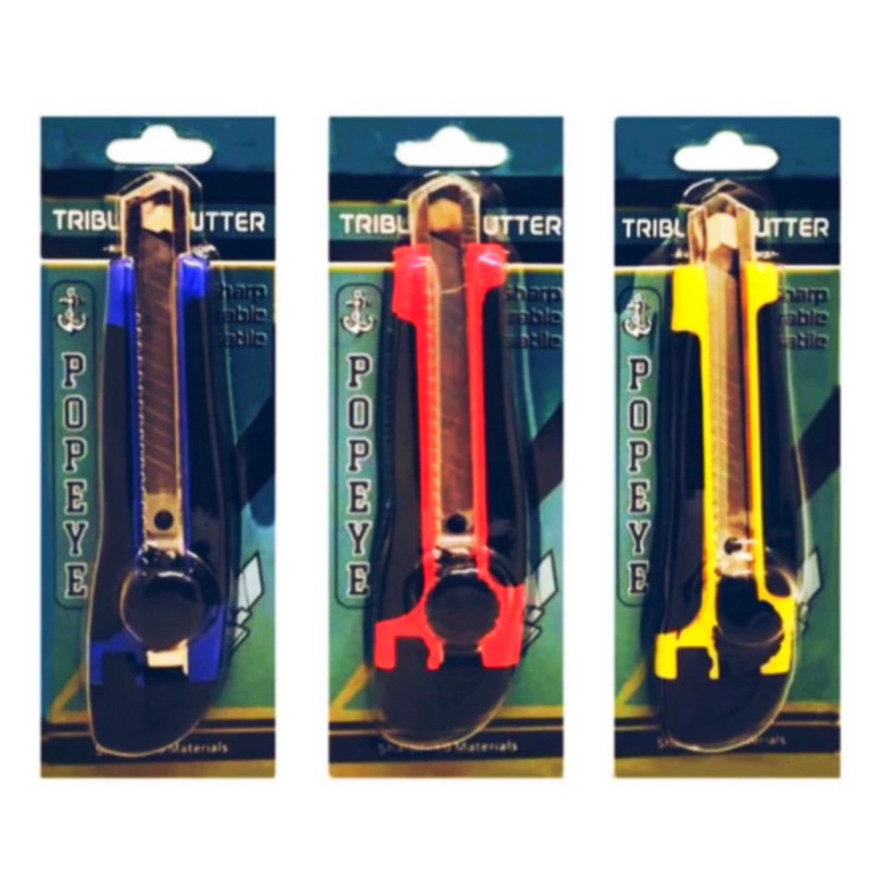

pisau cutter 3 in 1 pisau triblade pisau potong kertas dll alat potong serba guna popaye gratis 2 anak pisau cutter