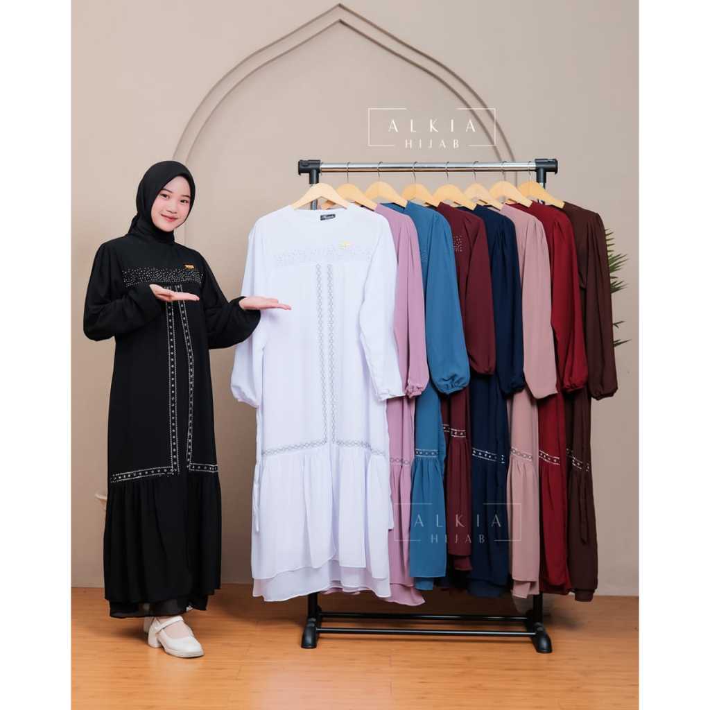 HOT Gania Gamis Abaya Anak Remaja Tanggung Ceruti Babydoll Mix Payet Swarovski KEKINIAN