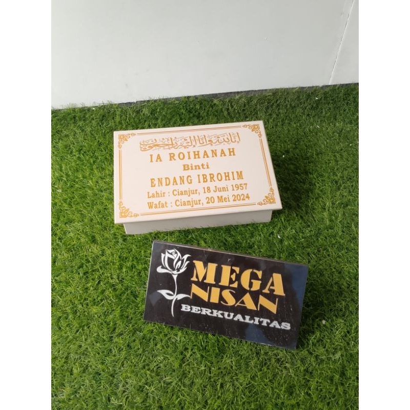 BATU NISAN MINIMALIS TANPA DUDUKAN/NISAN GRANIT TILLE/MAKAM JAHUL NISAN 20X30+ pcking kayu