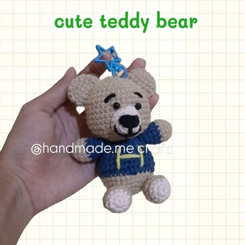 bagcharm rajut teddy bear edition lucu dan murah