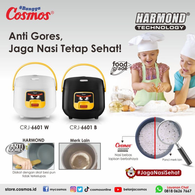 Cosmos Rice Cooker Mini | Harmond 0,8L | CRJ6601