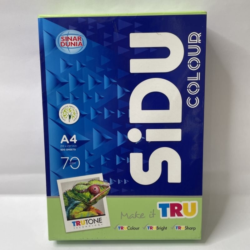 kertas hvs 1 rim sidu A4 70 gsm hijau