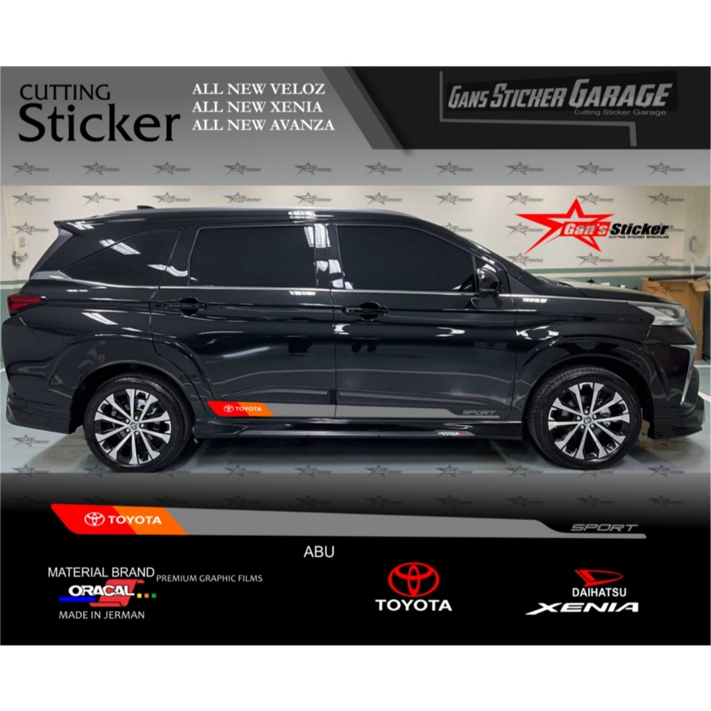 Sticker Cutting Toyota Veloz - Daihatsu Xenia 2024 2025 | Sticker Variasi Premium Pintu Mobil Sporty