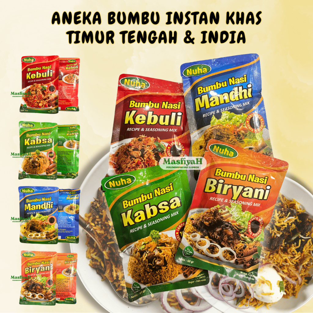 

Bumbu Nasi Kebuli Instant 100% NON MSG & PENGAWET Bumbu Nasi Mandhi Instant Bumbu Nasi Kabsa Instant Bumbu Nasi Bukhori Instant Bumbu Nasi Kebuli Instant Bumbu Nasi Biryani Instant