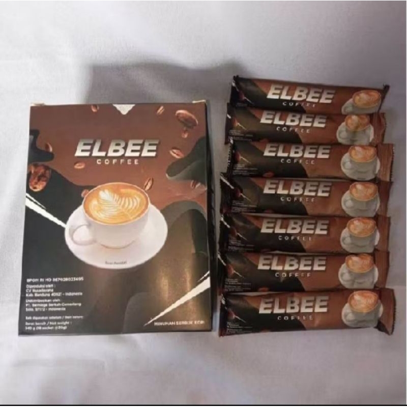 

elbee coffee kopi 1 box isi 10 sachet ori free kopi djinggo